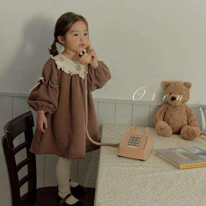 Oren 洋裝 오렌 베로나자수원피스키즈-細節圖2