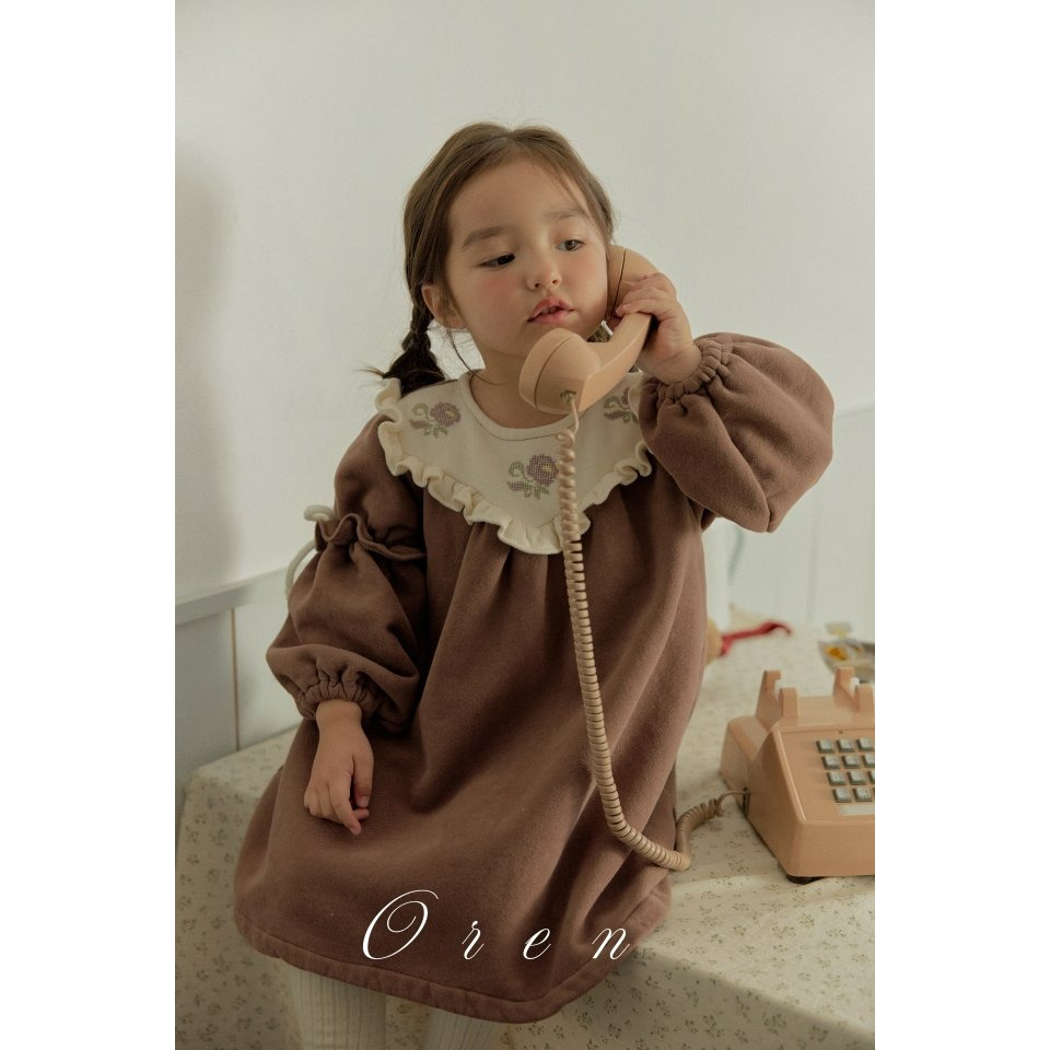 Oren 洋裝 오렌 베로나자수원피스키즈-細節圖11