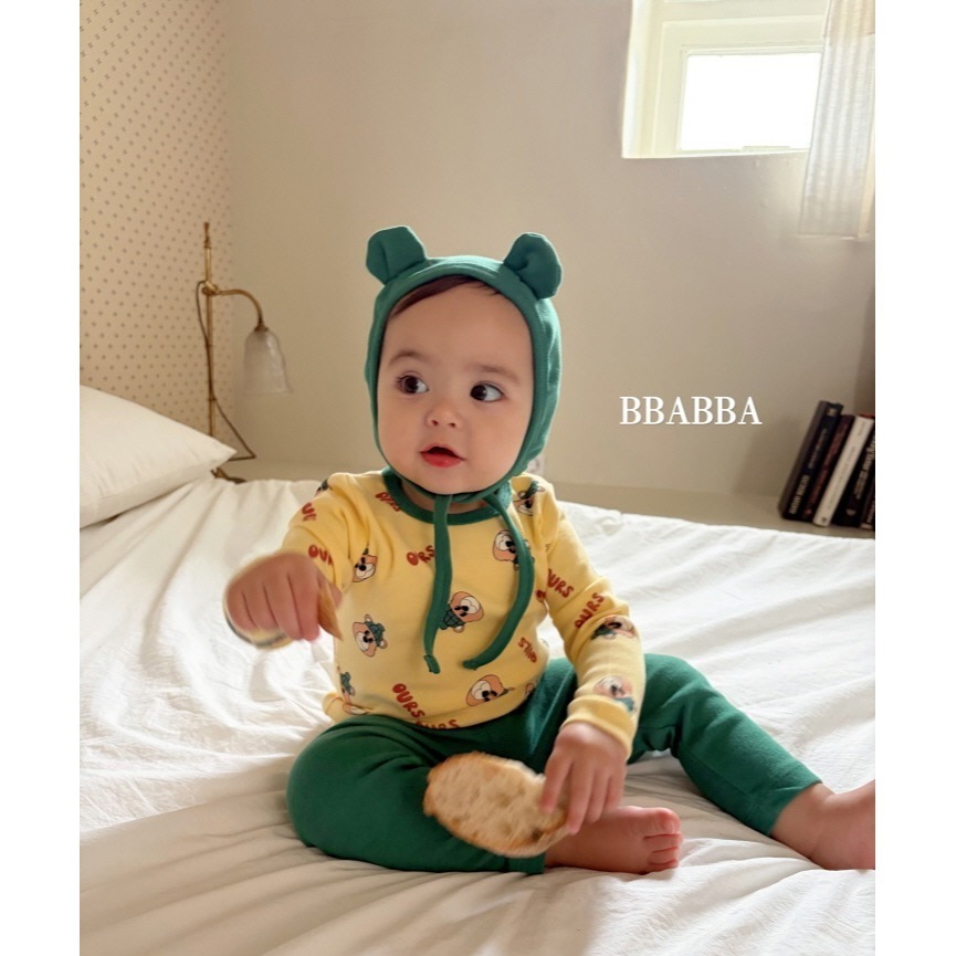 BBABBA 熊熊套裝(含帽) 빠빠 베어3종세트-細節圖3