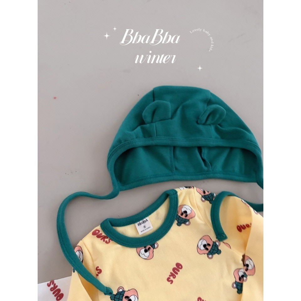 BBABBA 熊熊套裝(含帽) 빠빠 베어3종세트-細節圖7