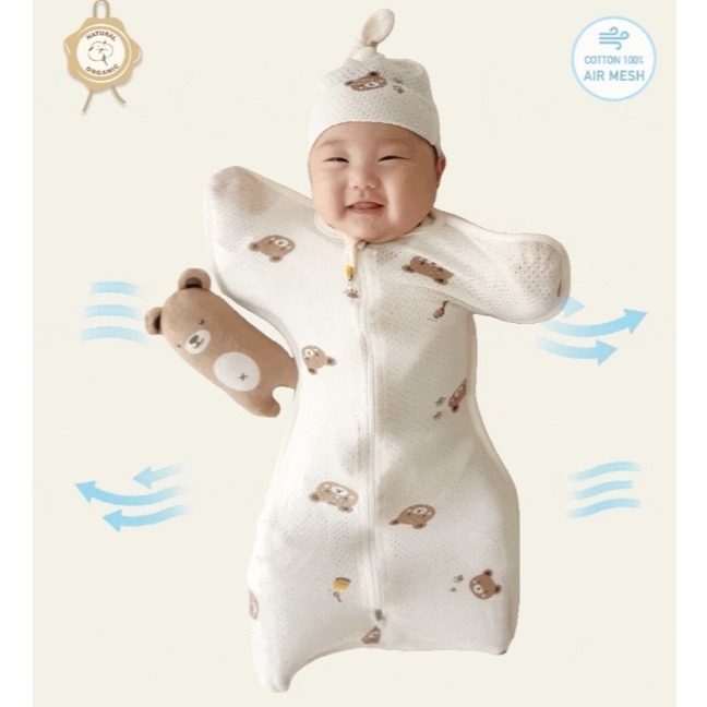 韓國製 IKIY 이키 蝴蝶包巾 스와들-細節圖4