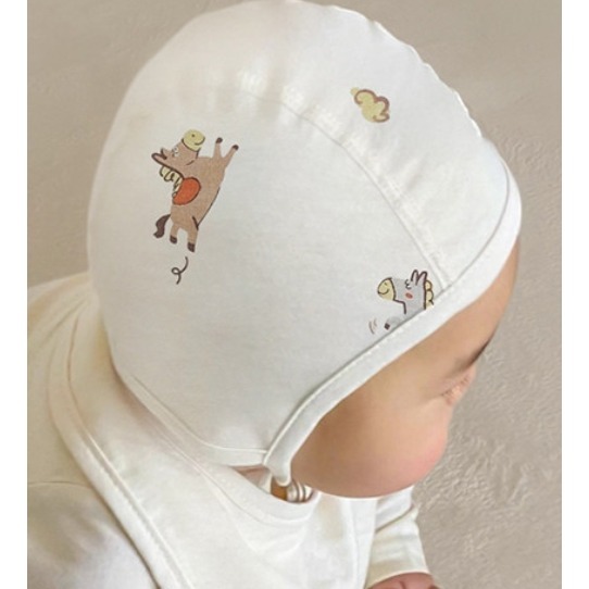 韓國製 IKIY 이키 馬年新生兒紗布包屁衣 套裝 馬寶寶-細節圖6