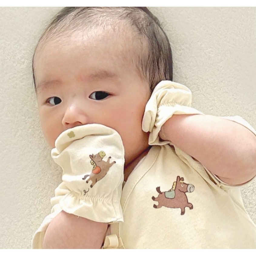 韓國製 IKIY 이키 馬年新生兒防抓手套-細節圖6