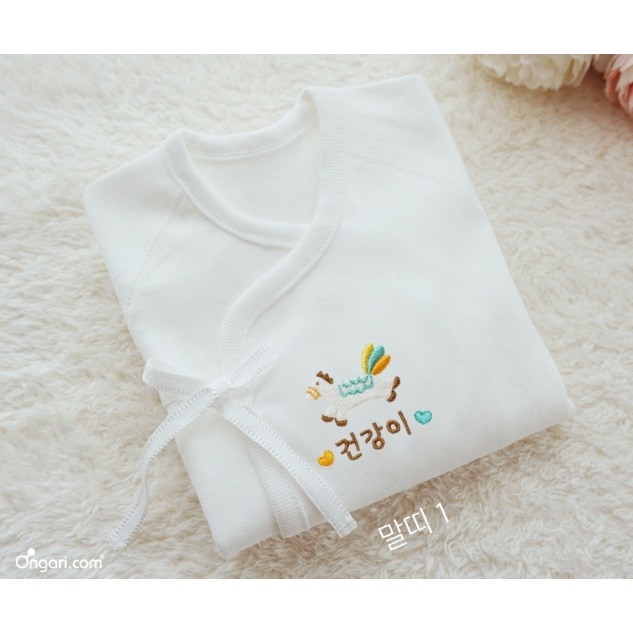 韓國製 馬寶寶 專屬客製名字紗布衣-細節圖2