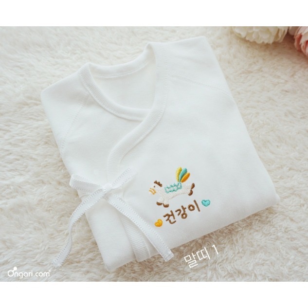 韓國製 馬寶寶 專屬客製名字紗布衣-細節圖2