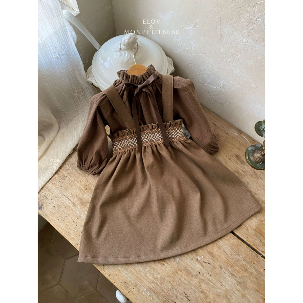 Monpetitbebe 上衣 몽쁘띠베베 베이즈블라우스(단색)-細節圖3