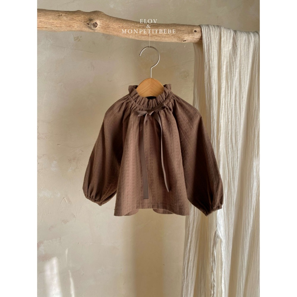 Monpetitbebe 上衣 몽쁘띠베베 베이즈블라우스(단색)-規格圖10