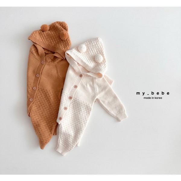 Mybebe 熊熊 套裝  마이베베 방울후드니트슈트-細節圖4