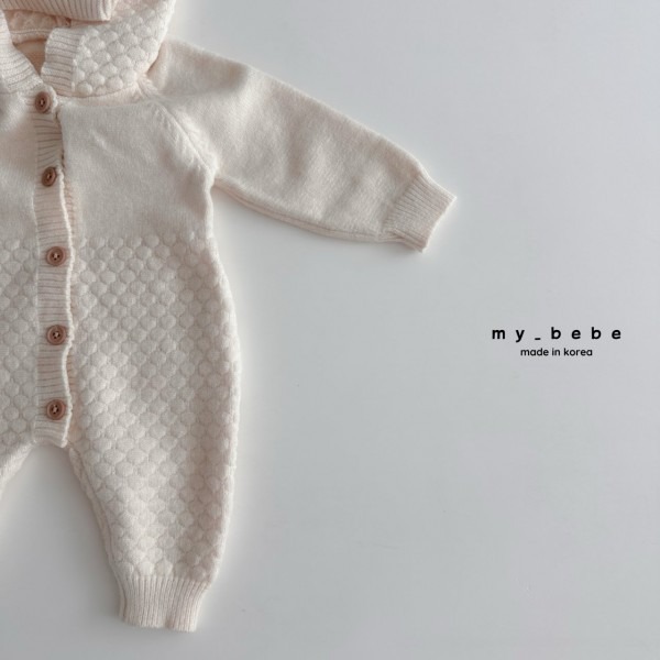 Mybebe 熊熊 套裝  마이베베 방울후드니트슈트-細節圖7