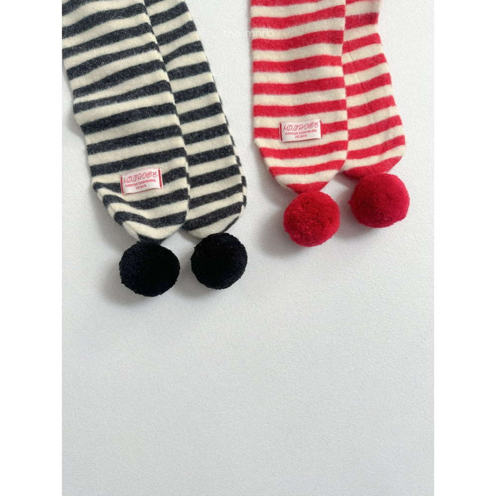 Minirobe 圍巾 미니로브 방울머플러-細節圖5