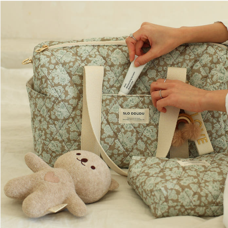 Sloddudu 슬로뚜두 花朵 媽媽包  블러썸백(베이지)-細節圖4