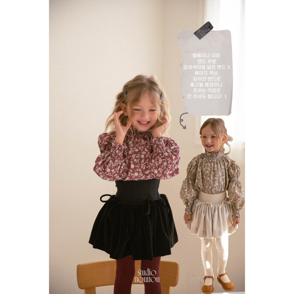 Nounou 上衣 누누 로즈블라우스(나염)-細節圖11