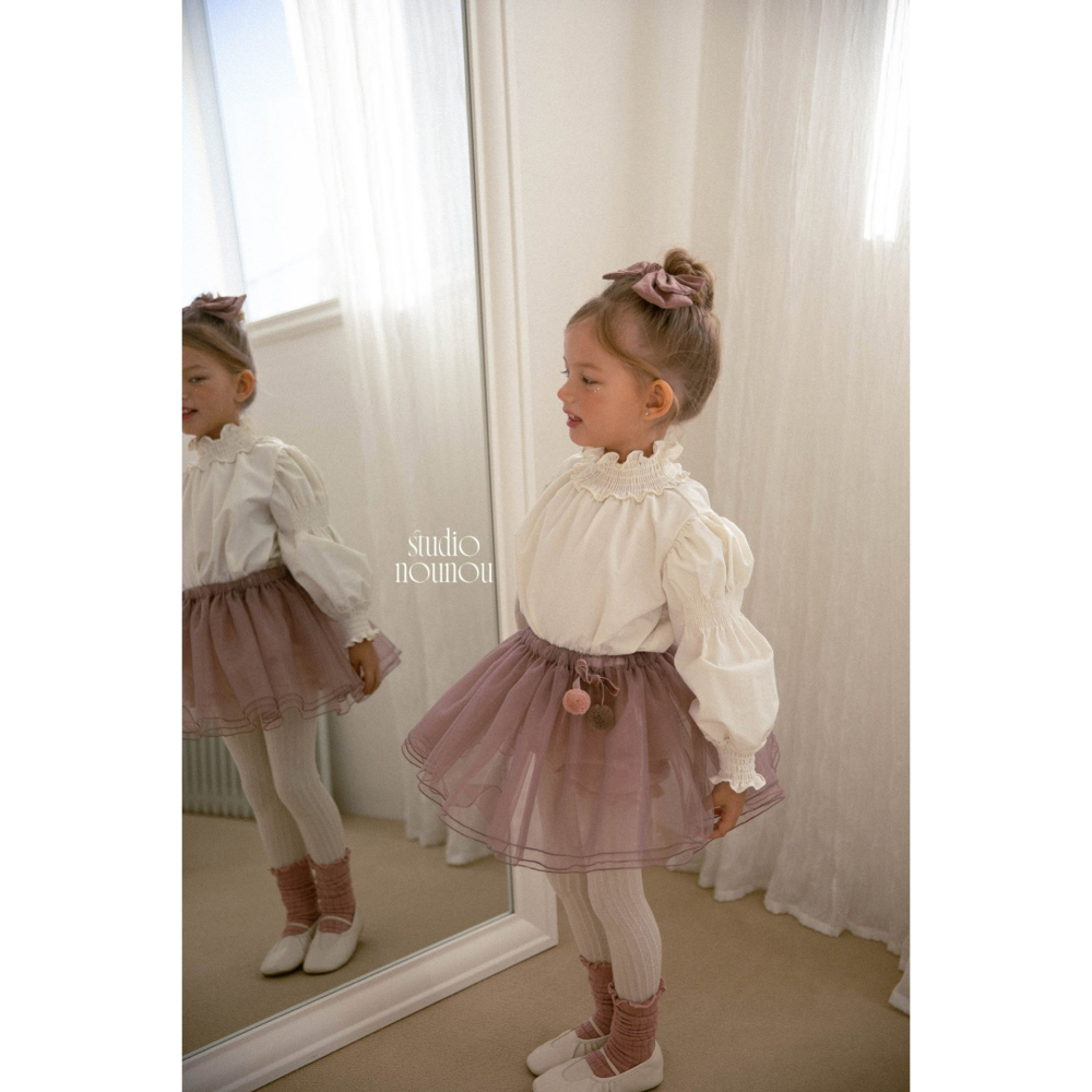 Nounou 上衣 누누 로즈블라우스(무지)-細節圖2