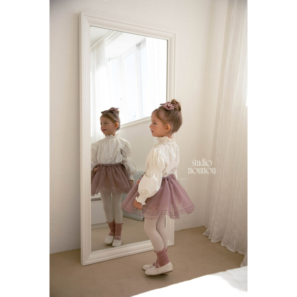 Nounou 上衣 누누 로즈블라우스(무지)-細節圖5