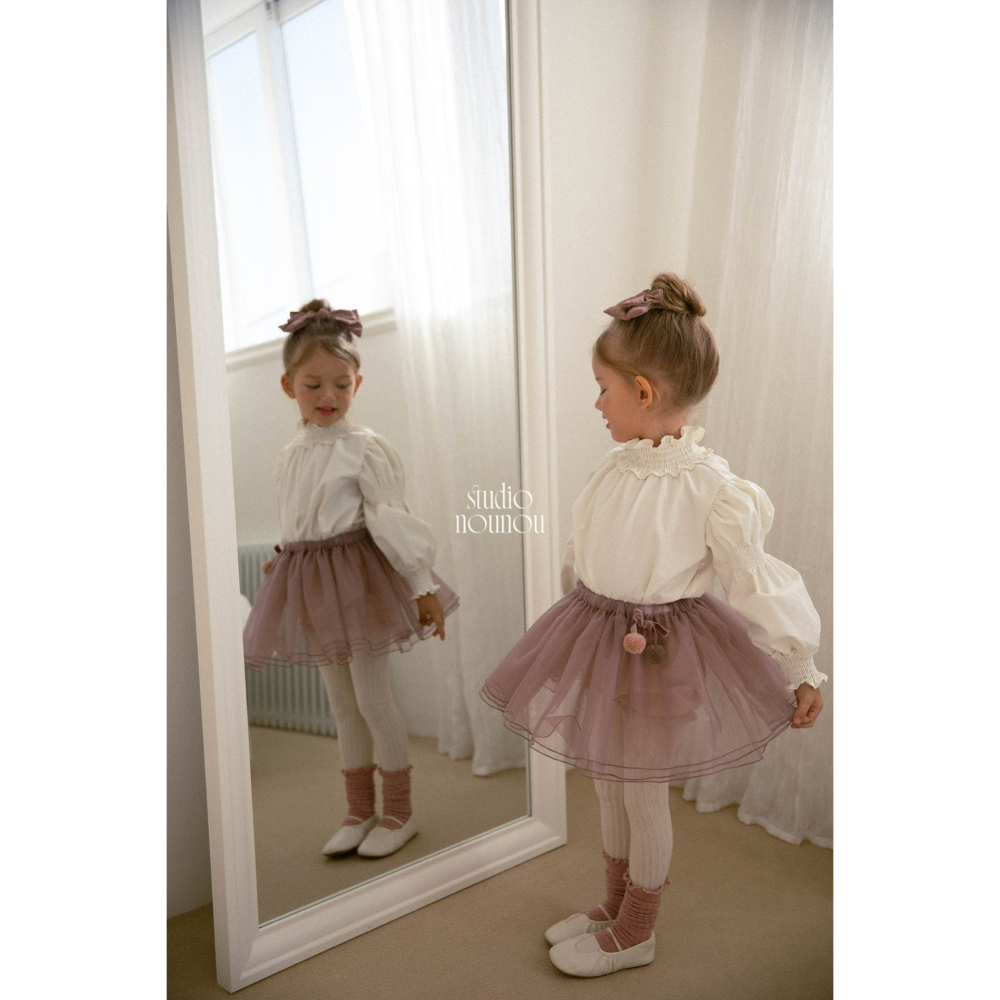 Nounou 上衣 누누 로즈블라우스(무지)-細節圖6