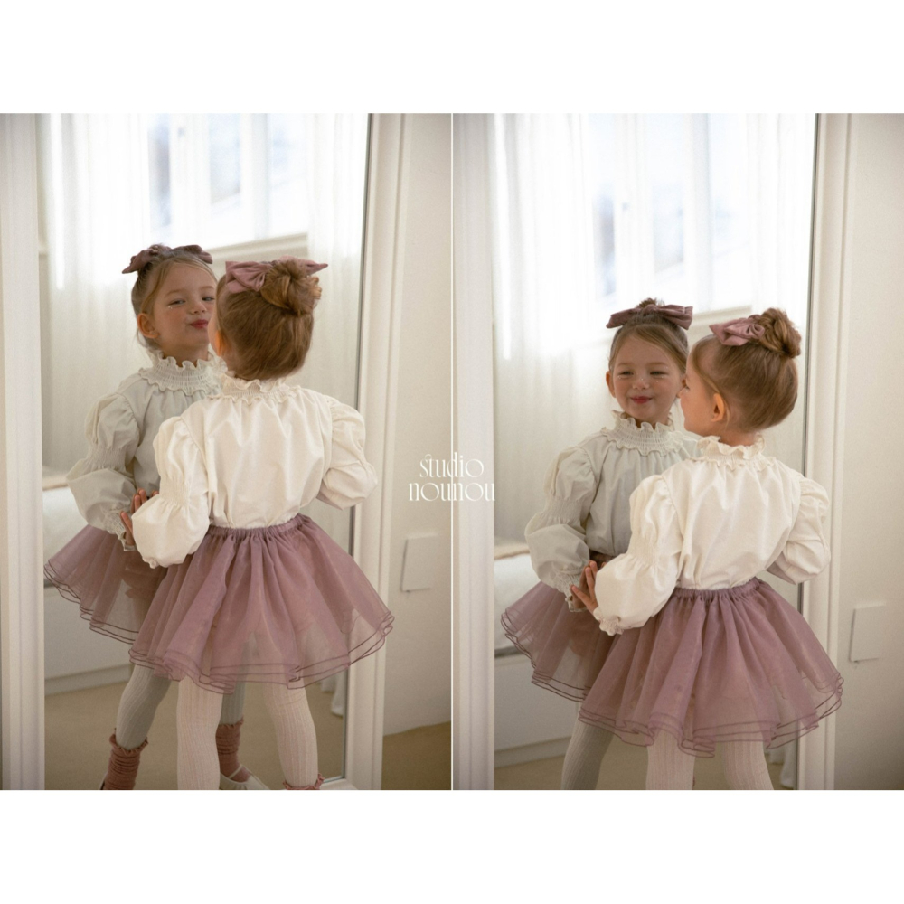 Nounou 上衣 누누 로즈블라우스(무지)-細節圖9