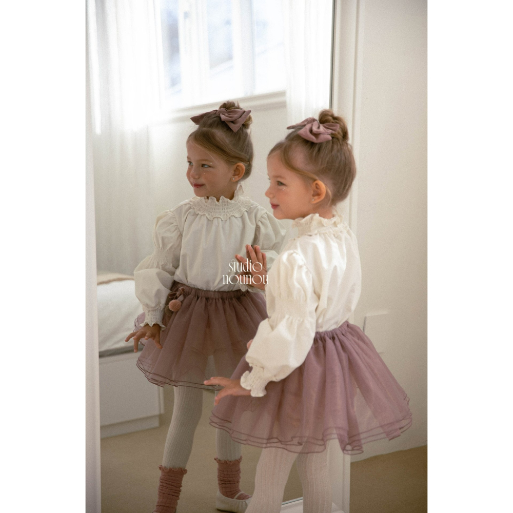 Nounou 上衣 누누 로즈블라우스(무지)-細節圖10