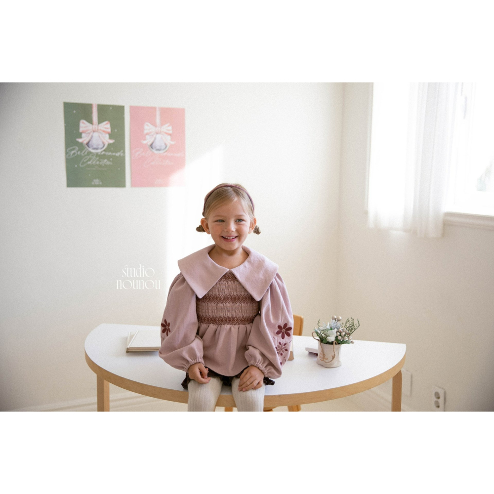 Nounou 上衣 누누 삐삐블라우스(자수)-細節圖2