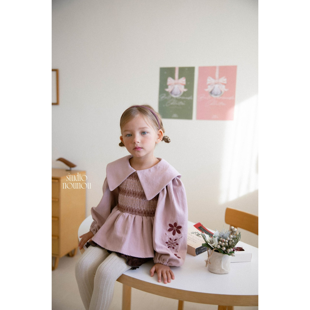 Nounou 上衣 누누 삐삐블라우스(자수)-細節圖6