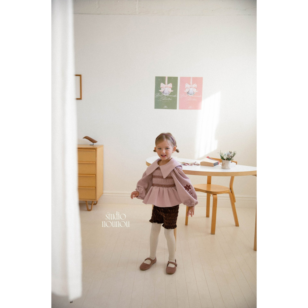 Nounou 上衣 누누 삐삐블라우스(자수)-細節圖7