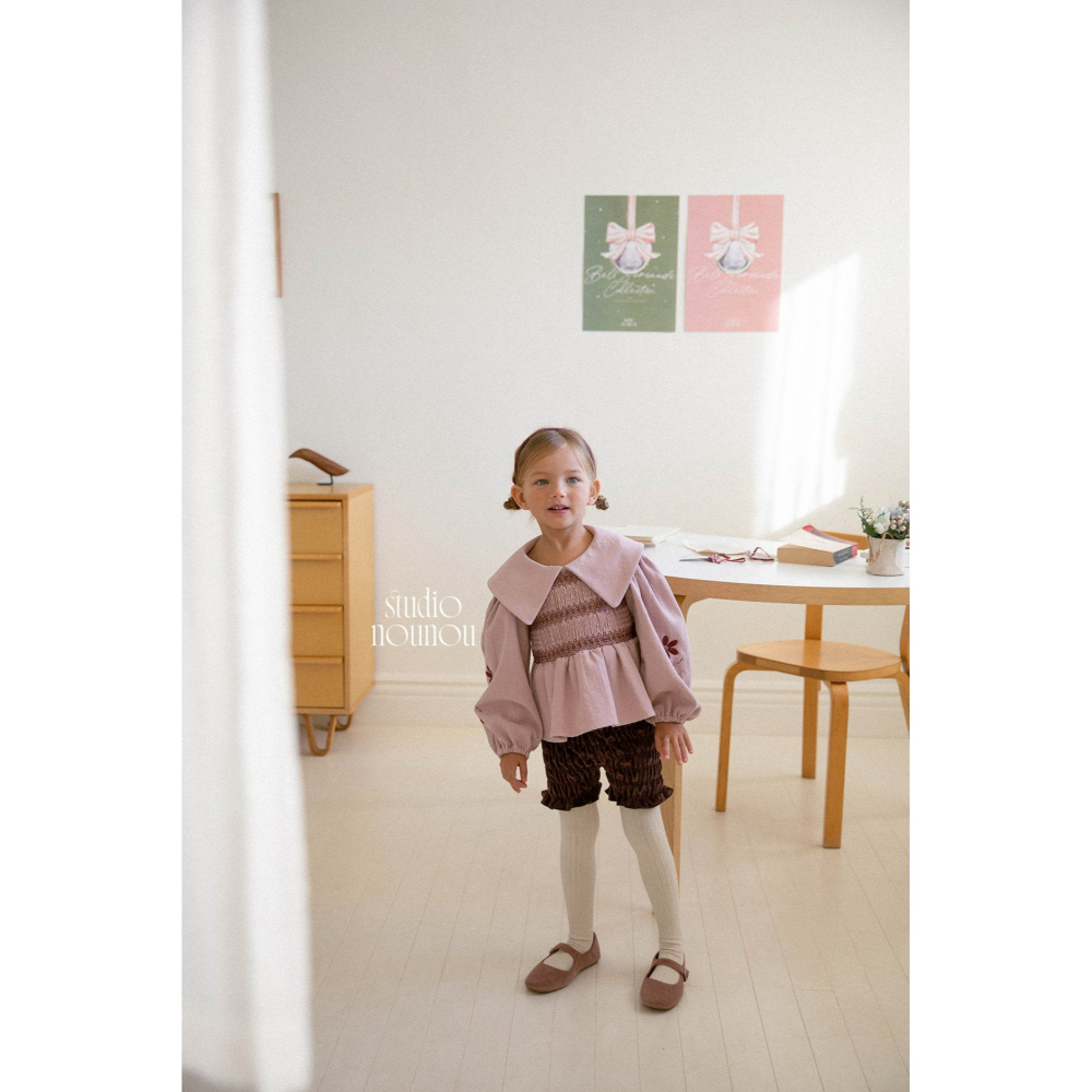 Nounou 上衣 누누 삐삐블라우스(자수)-細節圖8