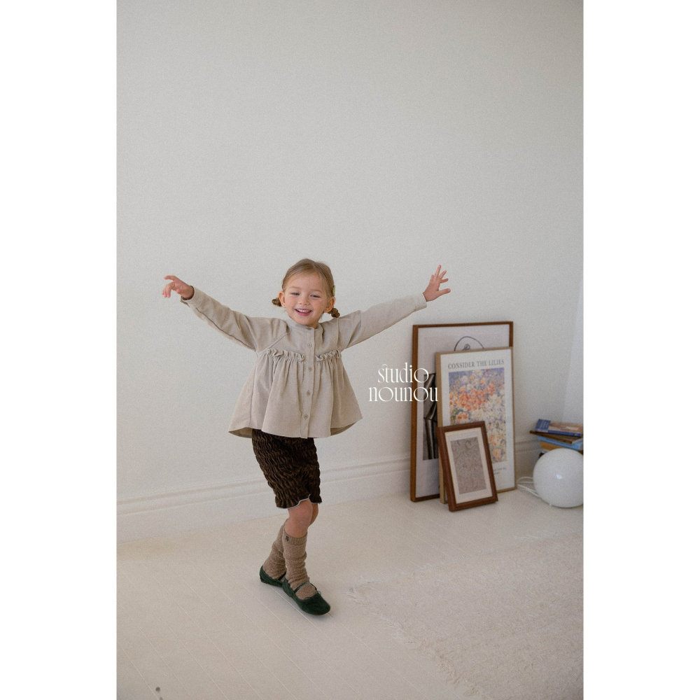 Nounou 上衣 누누 튤립블라우스-細節圖3