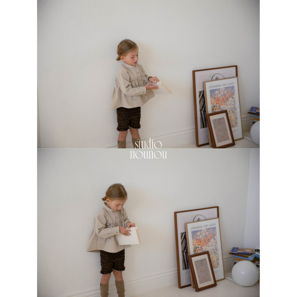 Nounou 上衣 누누 튤립블라우스-細節圖5