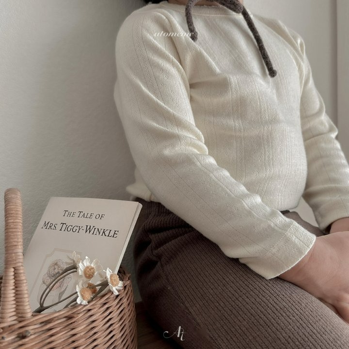 Atomeme 上衣 아토메메 아일렛핀코트티-細節圖7