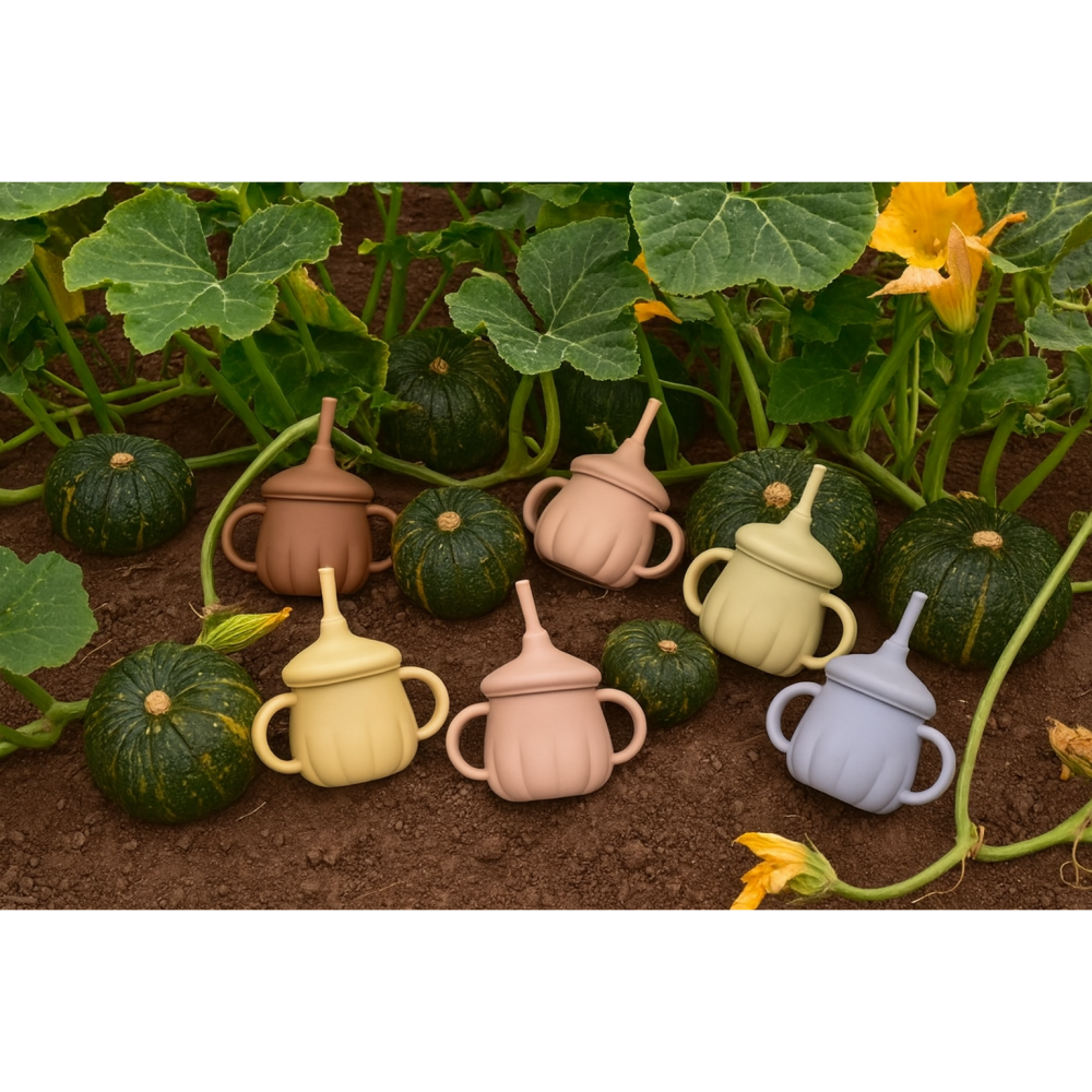 限時免運 韓國製 TGM 티지엠 南瓜吸管學習杯 吸管水杯-細節圖2