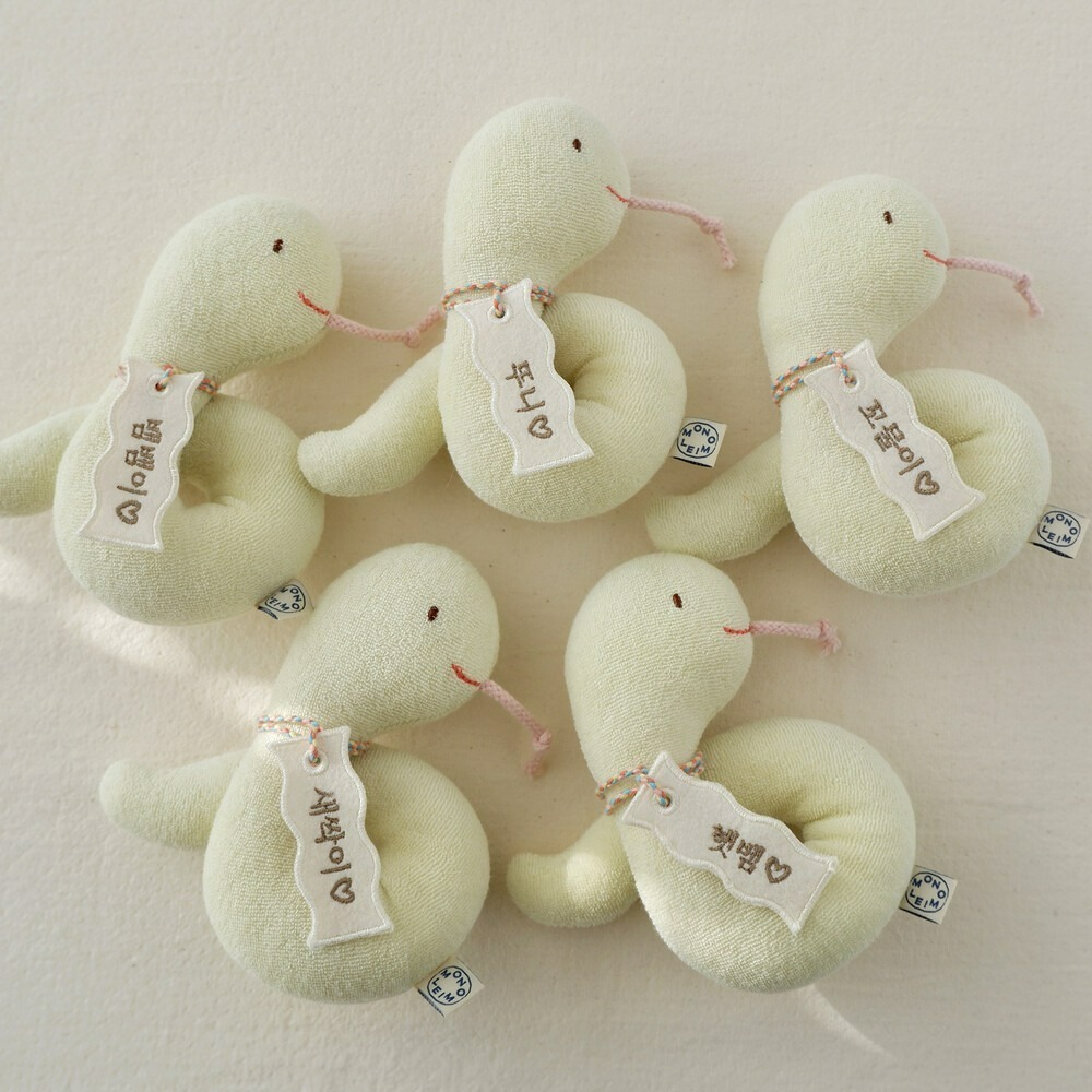 MONOLEIM 蛇年新生兒禮盒 小蛇搖鈴+襪子 모노레임 Snake Toy & Socks Set-規格圖10