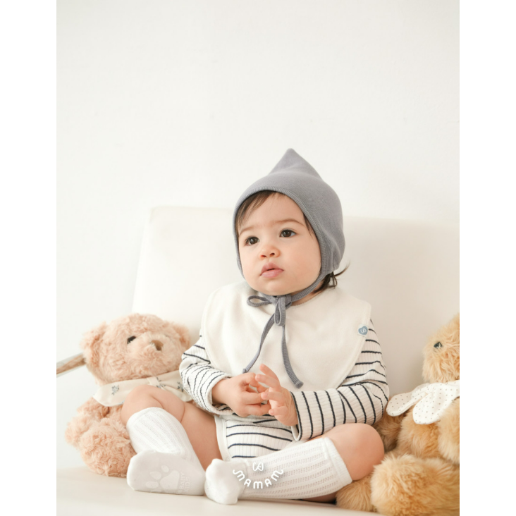 韓國製 蝴蝶結兩用質感圍兜 花朵型 Ribbon Bib-細節圖4