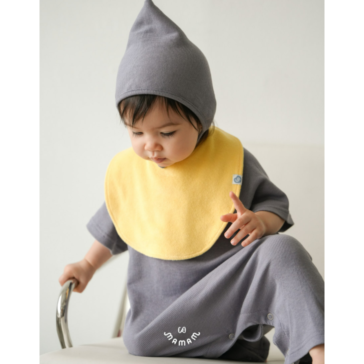 韓國製 蝴蝶結兩用質感圍兜 花朵型 Ribbon Bib-細節圖10