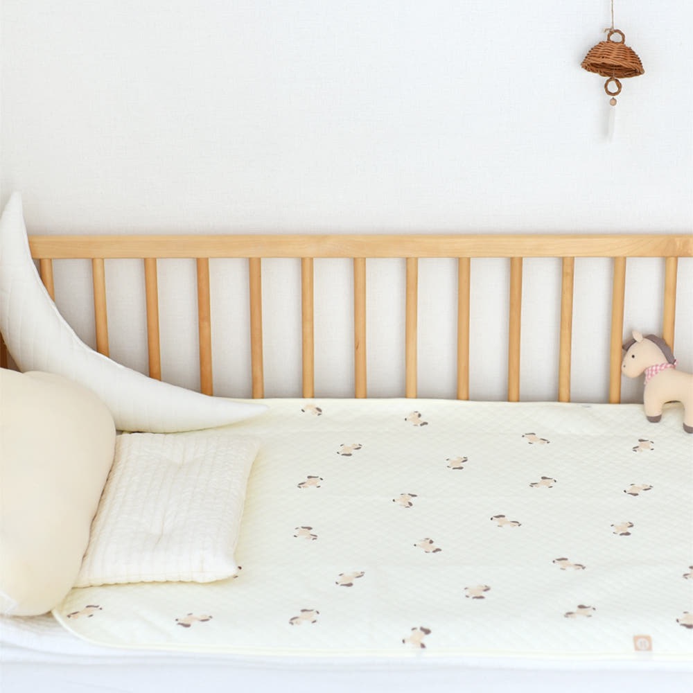 韓國製 馬年純棉防水透氣床墊 尿布墊 (也有蛇年和其他款式)-細節圖2