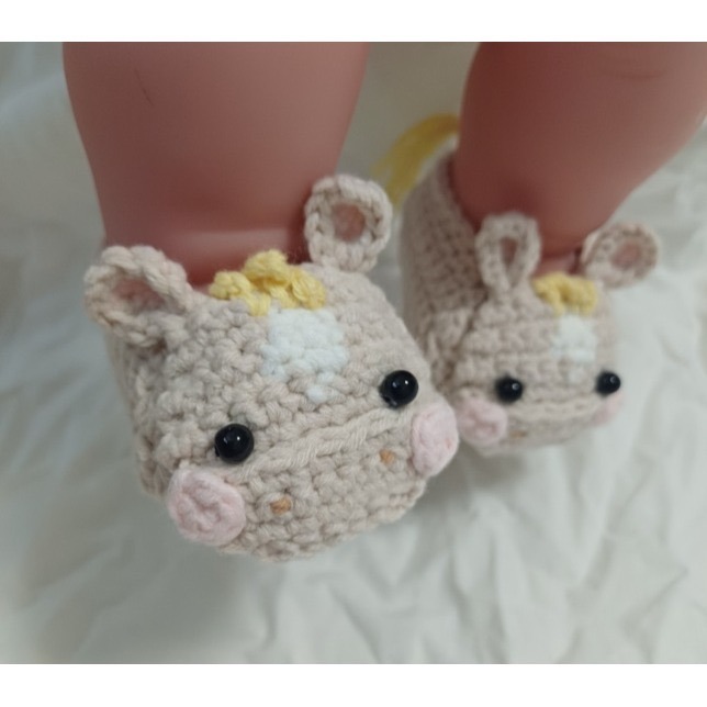 韓國手工編製 馬年新生兒手工編織鞋 新生兒禮盒 新生兒寫真-細節圖9