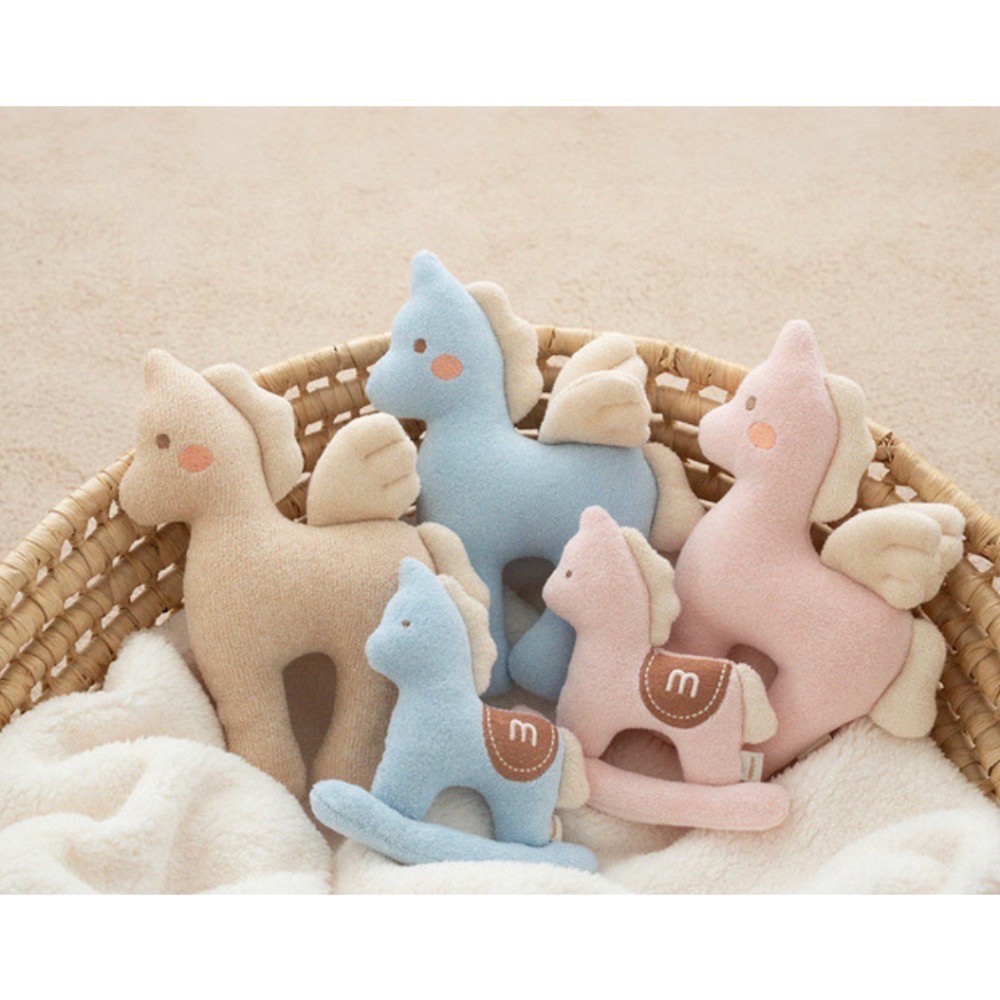 韓國製 馬年寶寶手工安撫玩偶 禮盒 小木馬/獨角獸-細節圖6