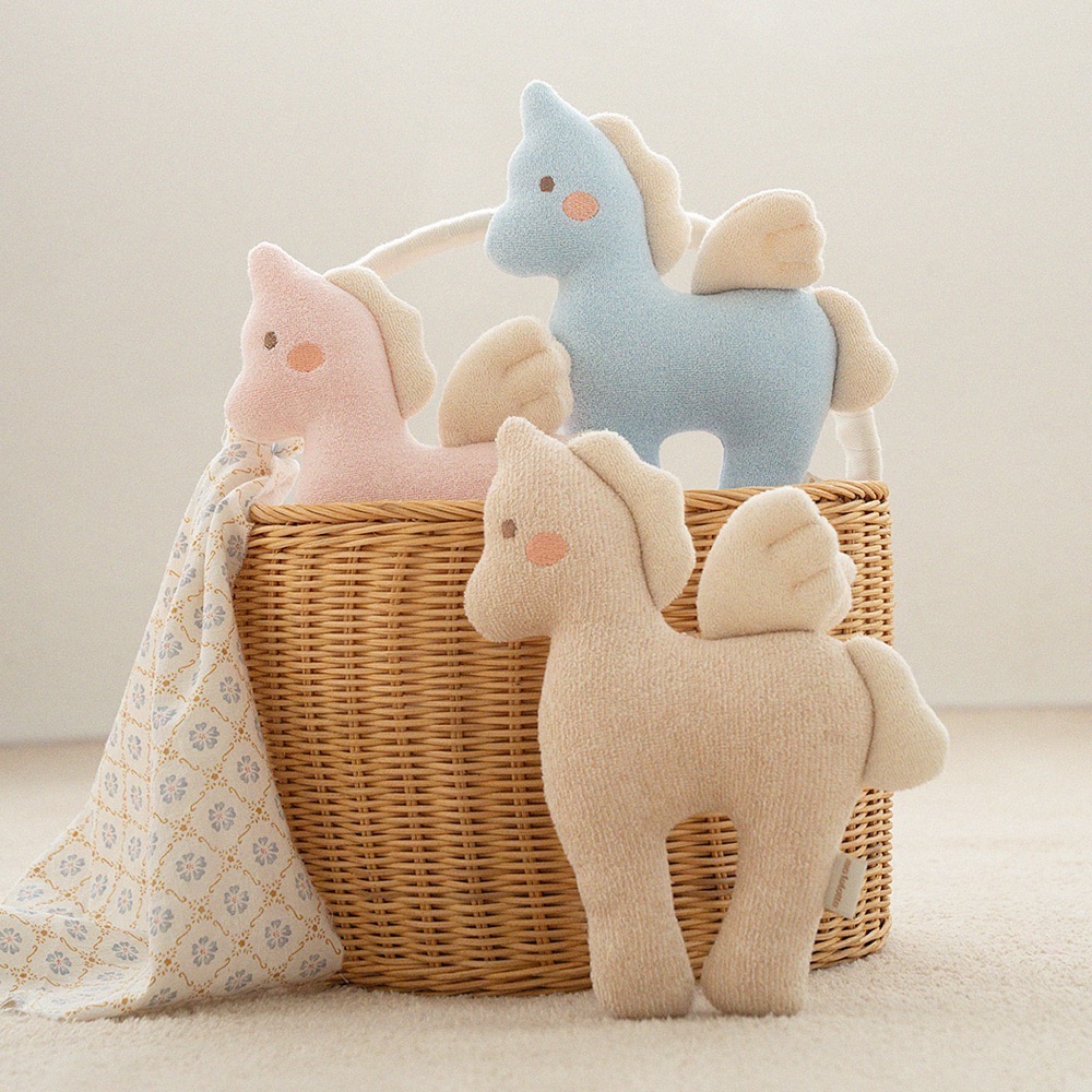 韓國製 馬年寶寶手工安撫玩偶 禮盒 小木馬/獨角獸-細節圖9