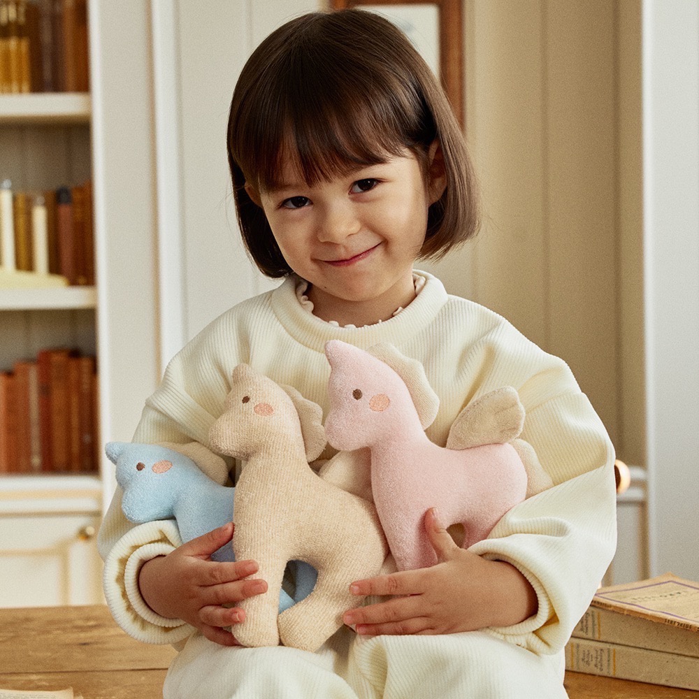 韓國製 馬年寶寶手工安撫玩偶 禮盒 小木馬/獨角獸-細節圖10