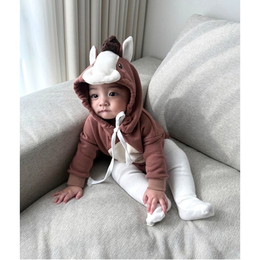 韓國製 馬年走春拜年包屁衣 小馬包屁衣 過年新衣-細節圖5