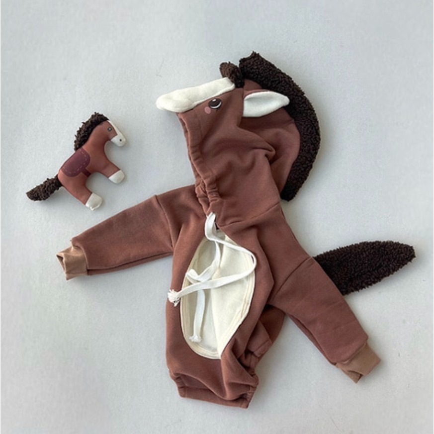 韓國製 馬年走春拜年包屁衣 小馬包屁衣 過年新衣-細節圖7