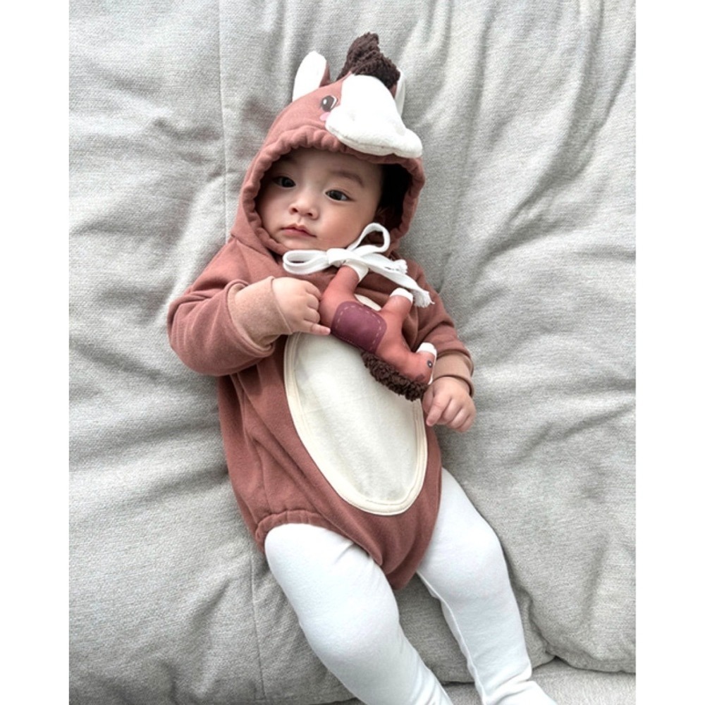 韓國製 馬年走春拜年包屁衣 小馬包屁衣 過年新衣-細節圖8