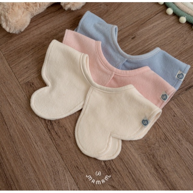 韓國製 天使翅膀質感圍兜 100%純棉毛巾料-細節圖2