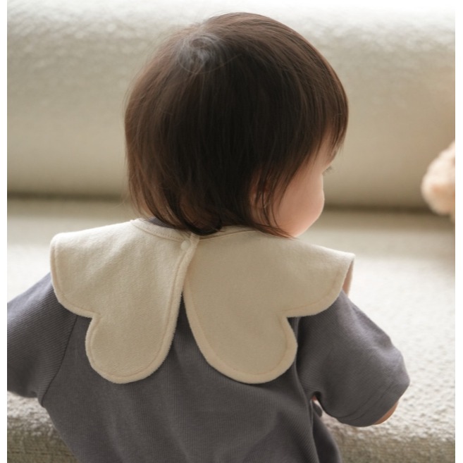 韓國製 天使翅膀質感圍兜 100%純棉毛巾料-細節圖3