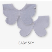 韓國製 天使翅膀質感圍兜 100%純棉毛巾料-規格圖9