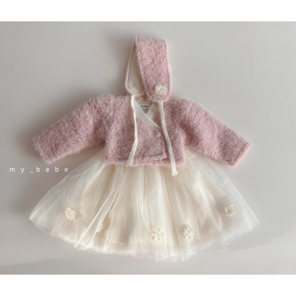 韓國 MY BEBE 迎春櫻花韓服洋裝套裝 (頭飾另購) 마이베베 설빔여아한복-細節圖2