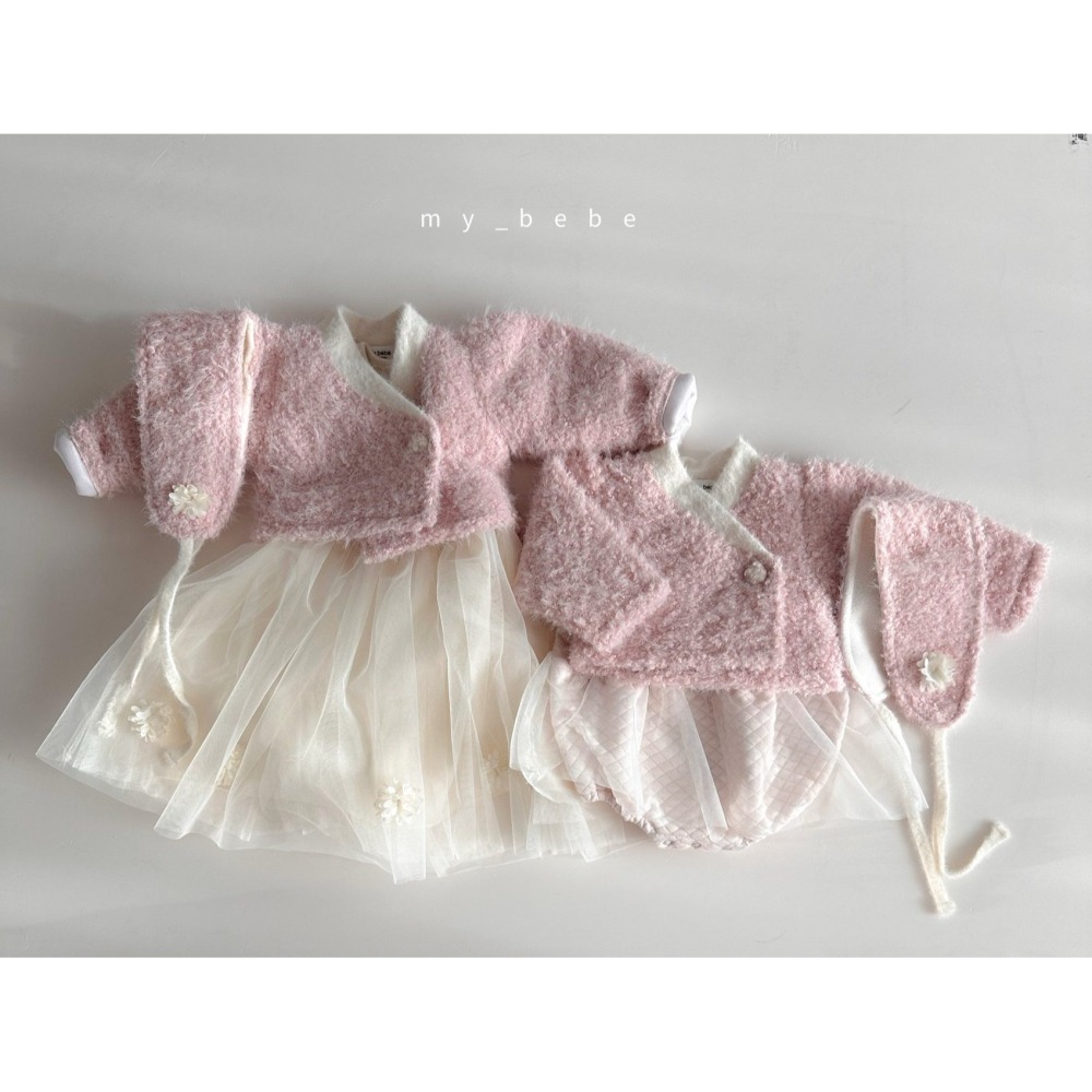 韓國 MY BEBE 迎春櫻花韓服洋裝套裝 (頭飾另購) 마이베베 설빔여아한복-細節圖4