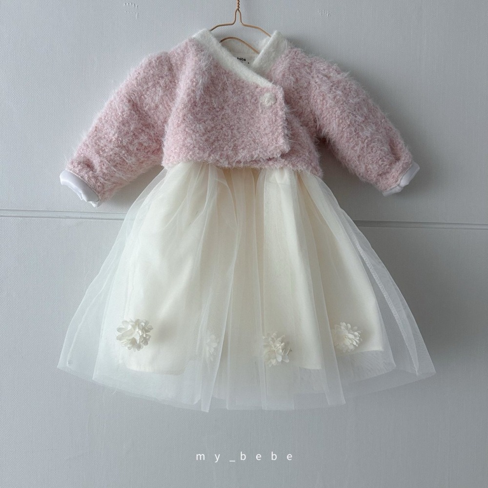 韓國 MY BEBE 迎春櫻花韓服洋裝套裝 (頭飾另購) 마이베베 설빔여아한복-細節圖6