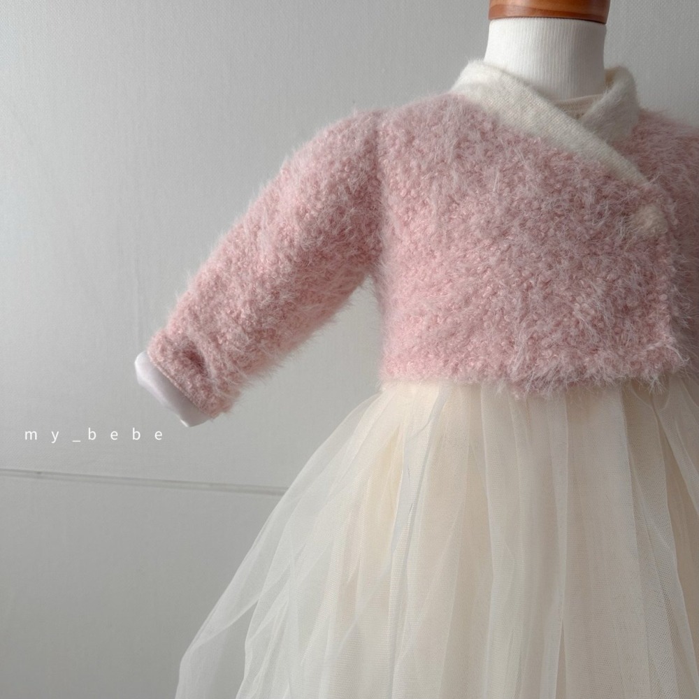 韓國 MY BEBE 迎春櫻花韓服洋裝套裝 (頭飾另購) 마이베베 설빔여아한복-細節圖7