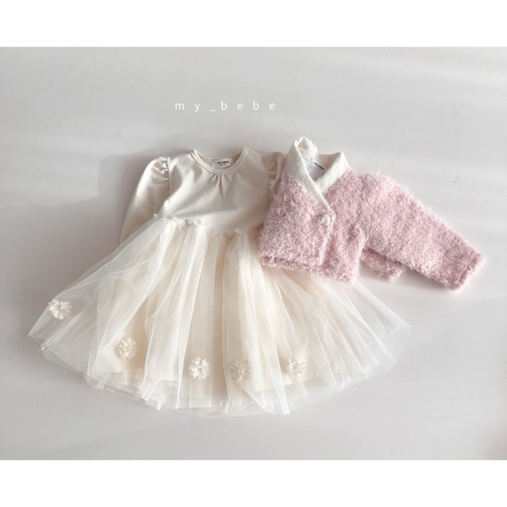 韓國 MY BEBE 迎春櫻花韓服洋裝套裝 (頭飾另購) 마이베베 설빔여아한복-細節圖10