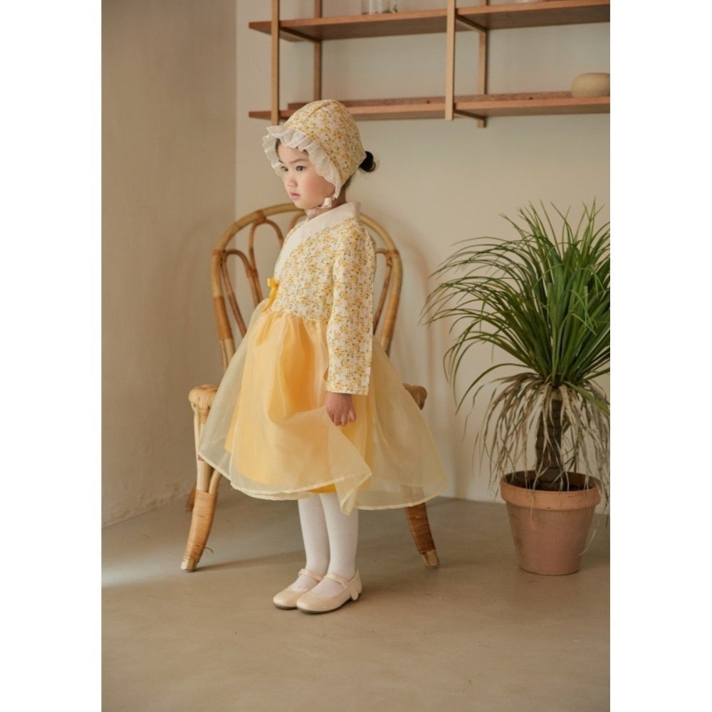 韓國 迎春拜年濟州油菜花韓服 BBB 유채꽃 모티브 한복 기본한복-細節圖5