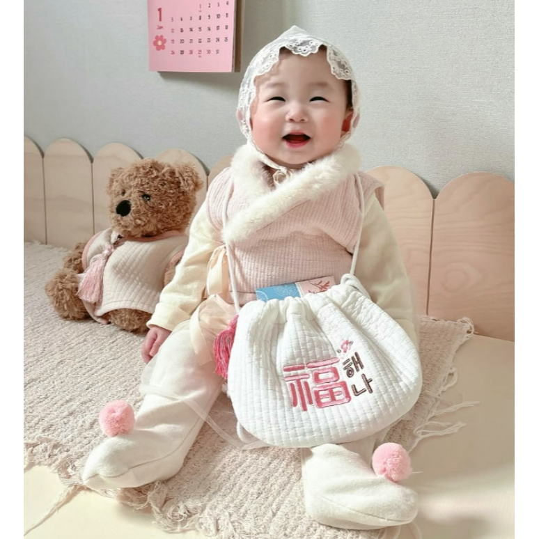 韓國製 新春寶寶福袋包禮盒 (含掛飾禮盒) Harrharr 하르하르 아기복주머니 (태슬&박스 포함)-細節圖4